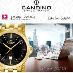 Candino Damen-Armbanduhr Timeless analog Quarz Edelstahl UC4545/3