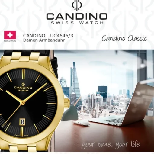 Candino Damen-Armbanduhr Timeless analog Quarz Leder UC4546/3