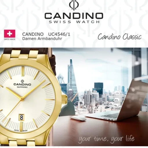 Candino Damen-Armbanduhr Timeless analog Quarz Leder UC4546/1