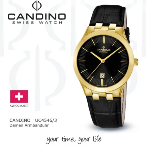 Candino Damen-Armbanduhr Timeless analog Quarz Leder UC4546/3