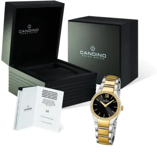 Candino Damen-Armbanduhr Timeless analog Quarz Edelstahl Gelbgold PVD UC4538/3