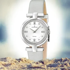 CANDINO Damen-Uhr - Elegance Flair - Analog - Quarz - Leder/Textil - UC4560/1