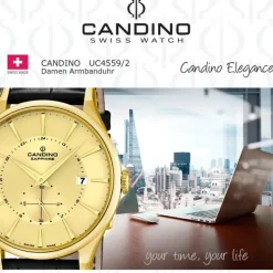 CANDINO Damen-Uhr - Elegance Delight - Analog - Quarz - Leder - UC4559/2
