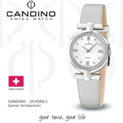 CANDINO Damen-Uhr - Elegance Flair - Analog - Quarz - Leder/Textil - UC4560/1