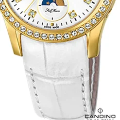 Candino Damenuhr Classic C4685/1 Armbanduhr Edelstahl weiß UC4685/1