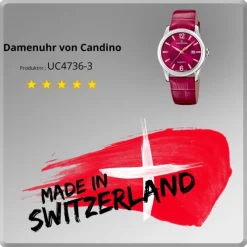 Candino Damenuhr Classic C4736/3 Armbanduhr Edelstahl rot UC4736/3