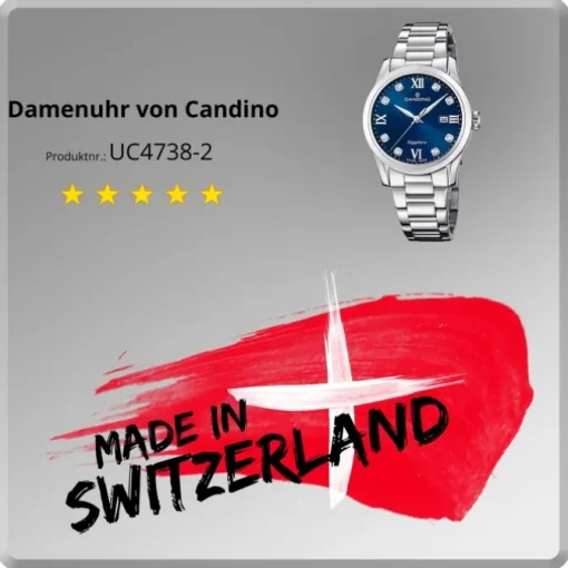 Candino Damenuhr Classic C4738/2 Armbanduhr Edelstahl silber UC4738/2