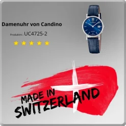 Candino Damenuhr Classic C4725/2 Armbanduhr Edelstahl blau UC4725/2
