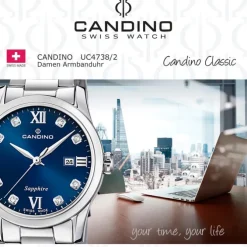 Candino Damenuhr Classic C4738/2 Armbanduhr Edelstahl silber UC4738/2