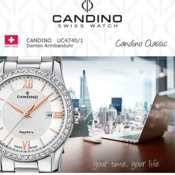 Candino Damenuhr Classic C4740/1 Armbanduhr Edelstahl silber UC4740/1
