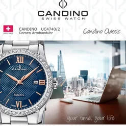 Candino Damenuhr Classic C4740/2 Armbanduhr Edelstahl silber UC4740/2