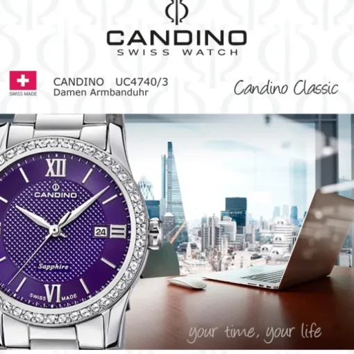 Candino Damenuhr Classic C4740/3 Armbanduhr Edelstahl silber UC4740/3