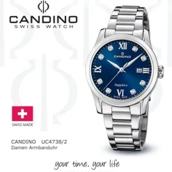 Candino Damenuhr Classic C4738/2 Armbanduhr Edelstahl silber UC4738/2