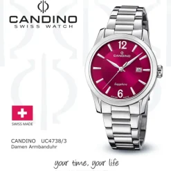 Candino Damenuhr Classic C4738/3 Armbanduhr Edelstahl silber UC4738/3