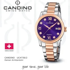 Candino Damenuhr Classic C4739/2 Armbanduhr Edelstahl silber-roségold UC4739/2