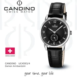 Candino Damenuhr Classic C4593/4 Armbanduhr Edelstahl schwarz UC4593/4