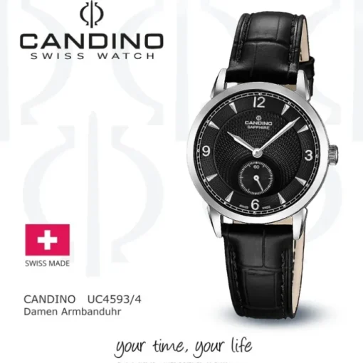 Candino Damenuhr Classic C4593/4 Armbanduhr Edelstahl schwarz UC4593/4