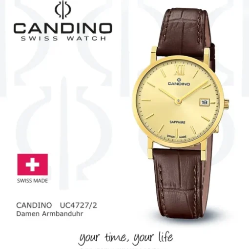 Candino Damenuhr Classic C4727/2 Armbanduhr Edelstahl dunkelbraun UC4727/2