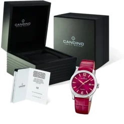 Candino Damenuhr Classic C4736/3 Armbanduhr Edelstahl rot UC4736/3