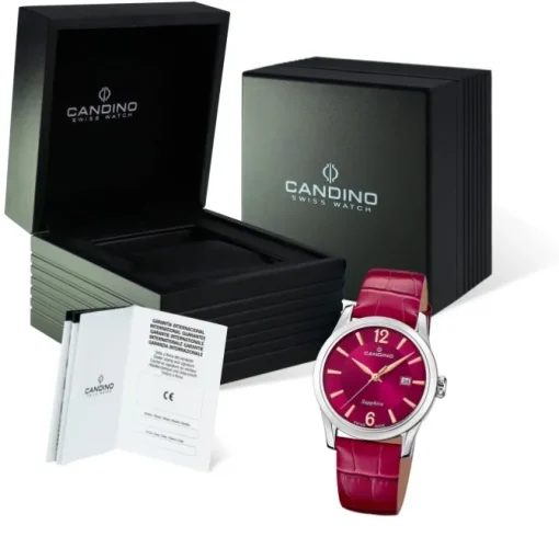 Candino Damenuhr Classic C4736/3 Armbanduhr Edelstahl rot UC4736/3