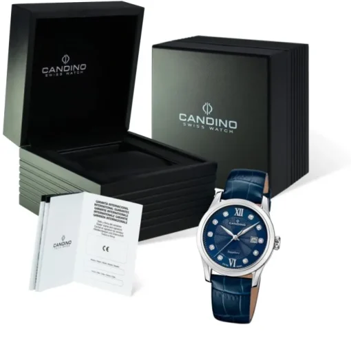 Candino Damenuhr Classic C4736/2 Armbanduhr Edelstahl dunkelblau UC4736/2
