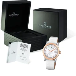 Candino Damenuhr Classic C4737/1 Armbanduhr Edelstahl weiß UC4737/1