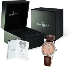 Candino Damenuhr Classic C4593/3 Armbanduhr Edelstahl braun UC4593/3
