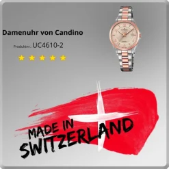 Candino Damen-Uhr Edelstahl silber roségold C4610/2 Quarz Klassisch UC4610/2