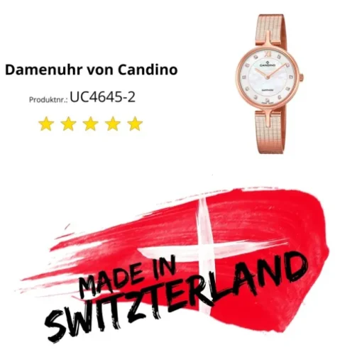 Candino Damenuhr Edelstahl roségold Candino Elegance Armbanduhr UC4645/2
