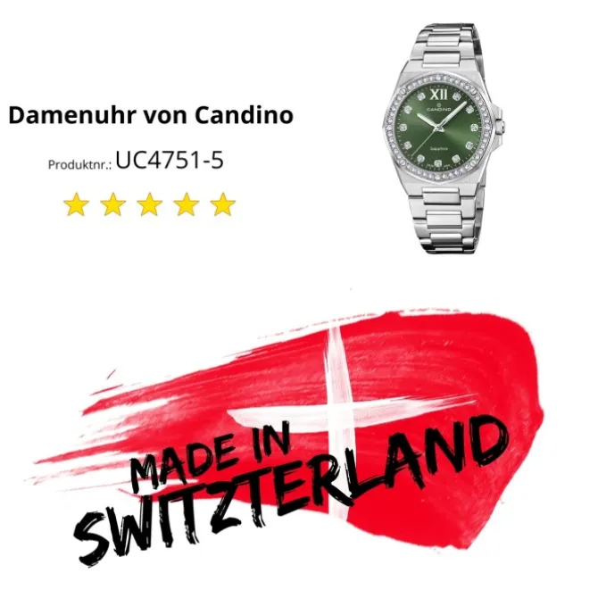 Candino Damenuhr Edelstahl silber Candino Elegance Armbanduhr UC4751/5