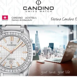Candino Damenuhr Edelstahl silber Candino Elegance Armbanduhr UC4756/1