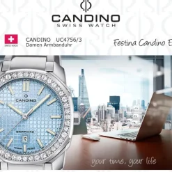 Candino Damenuhr Edelstahl silber Candino Elegance Armbanduhr UC4756/3