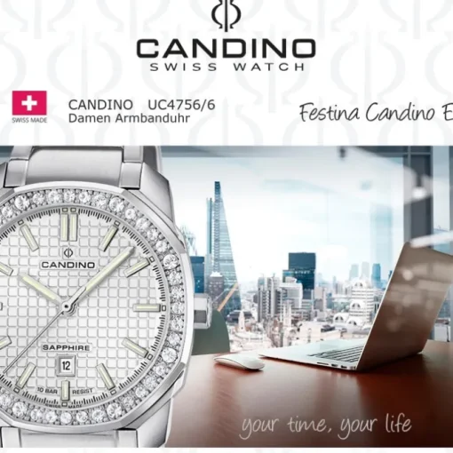 Candino Damenuhr Edelstahl silber Candino Elegance Armbanduhr UC4756/6