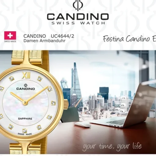 Candino Damenuhr Edelstahl gold Candino Elegance Armbanduhr UC4644/2