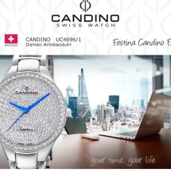 Candino Damenuhr Edelstahl silber Candino Elegance Armbanduhr UC4696/1