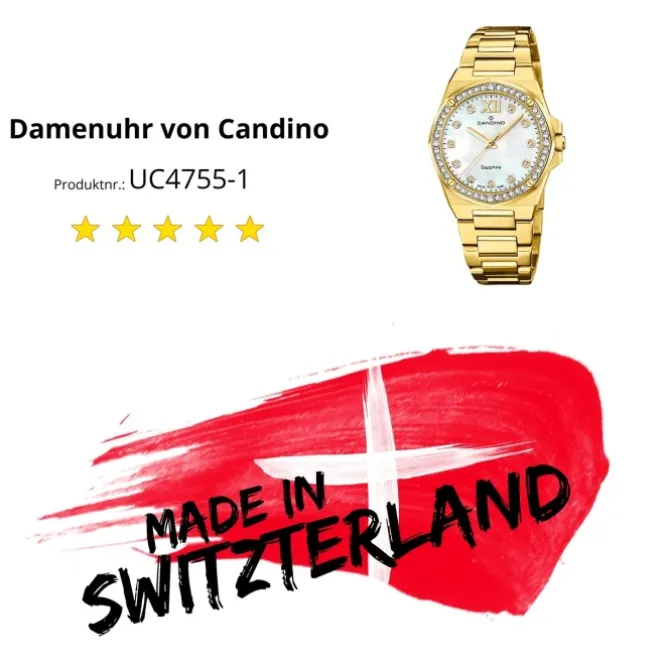 Candino Damenuhr Edelstahl gold Candino Elegance Armbanduhr UC4755/1