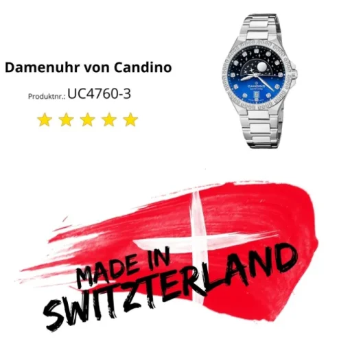 Candino Damenuhr Edelstahl silber Candino Elegance Armbanduhr UC4760/3