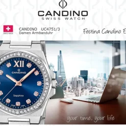Candino Damenuhr Edelstahl silber Candino Elegance Armbanduhr UC4751/3
