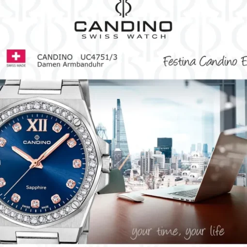 Candino Damenuhr Edelstahl silber Candino Elegance Armbanduhr UC4751/3