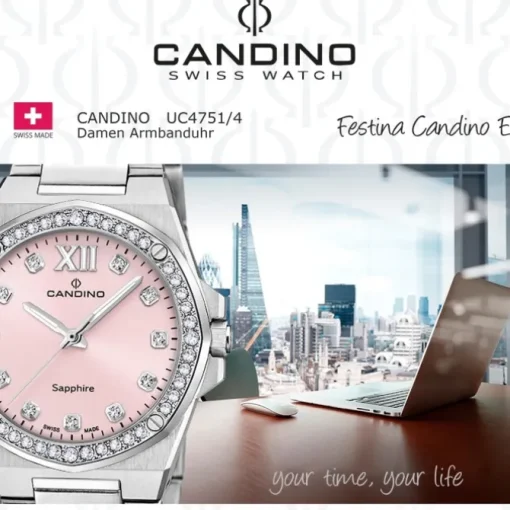 Candino Damenuhr Edelstahl silber Candino Elegance Armbanduhr UC4751/4