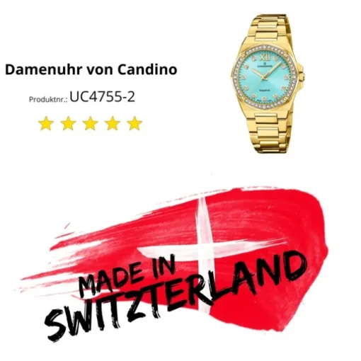 Candino Damenuhr Edelstahl gold Candino Elegance Armbanduhr UC4755/2