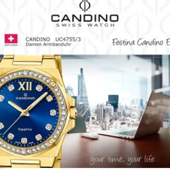 Candino Damenuhr Edelstahl gold Candino Elegance Armbanduhr UC4755/3