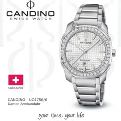 Candino Damenuhr Edelstahl silber Candino Elegance Armbanduhr UC4756/6