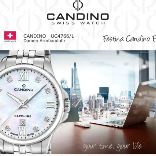 Candino Damenuhr Edelstahl silber Candino Elegance Armbanduhr UC4766/1