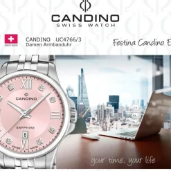 Candino Damenuhr Edelstahl silber Candino Elegance Armbanduhr UC4766/3