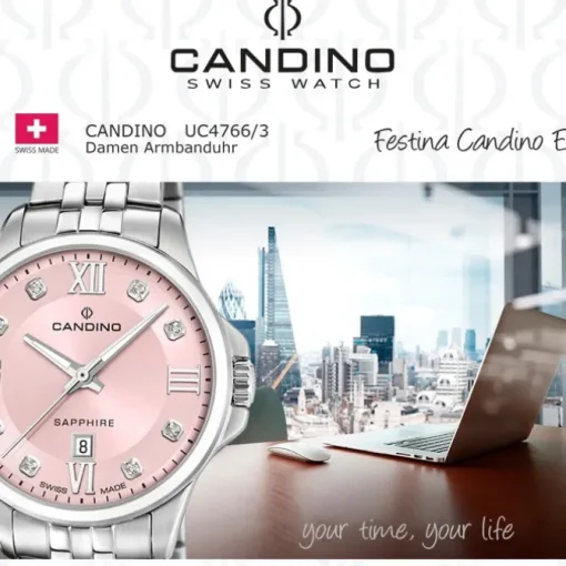 Candino Damenuhr Edelstahl silber Candino Elegance Armbanduhr UC4766/3