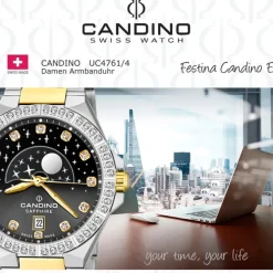Candino Damenuhr Edelstahl silber gold Candino Elegance Armbanduhr UC4761/4