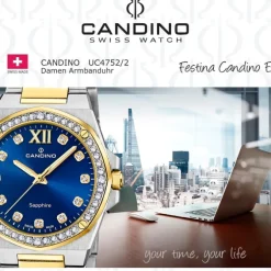 Candino Damenuhr Edelstahl silber gold Candino Elegance Armbanduhr UC4752/2