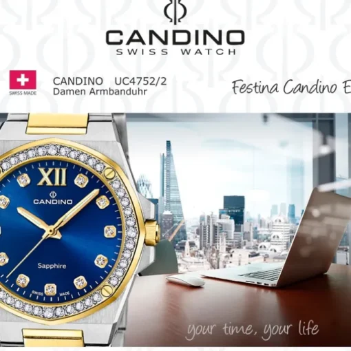 Candino Damenuhr Edelstahl silber gold Candino Elegance Armbanduhr UC4752/2