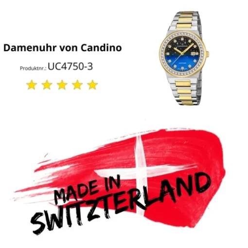 Candino Damenuhr Edelstahl silber gold Candino Elegance Armbanduhr UC4750/3